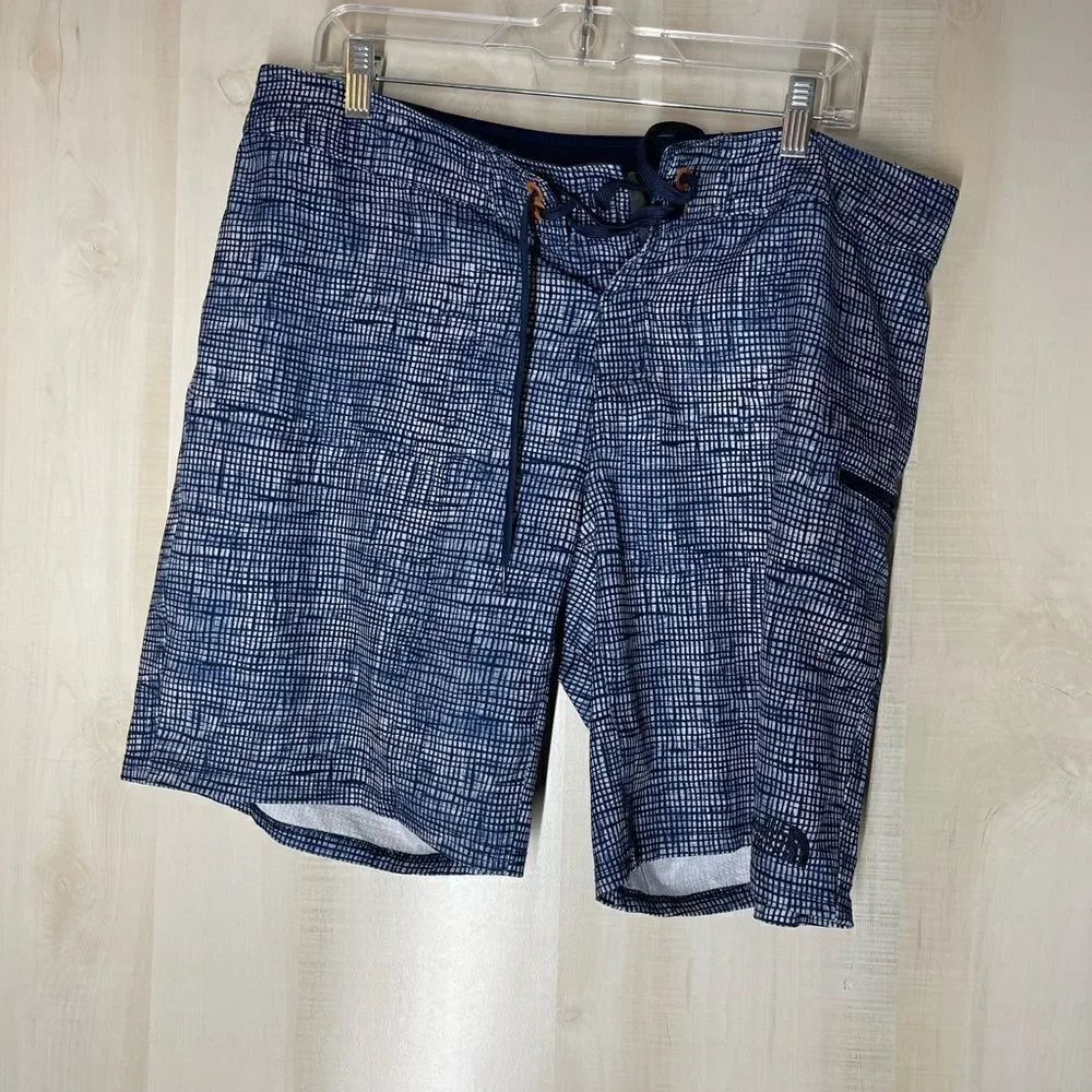 The North Face blue white swim trunks board short, size 36‎